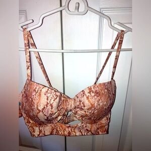 Sand & Shore Snakeskin Pattern Bikini Top